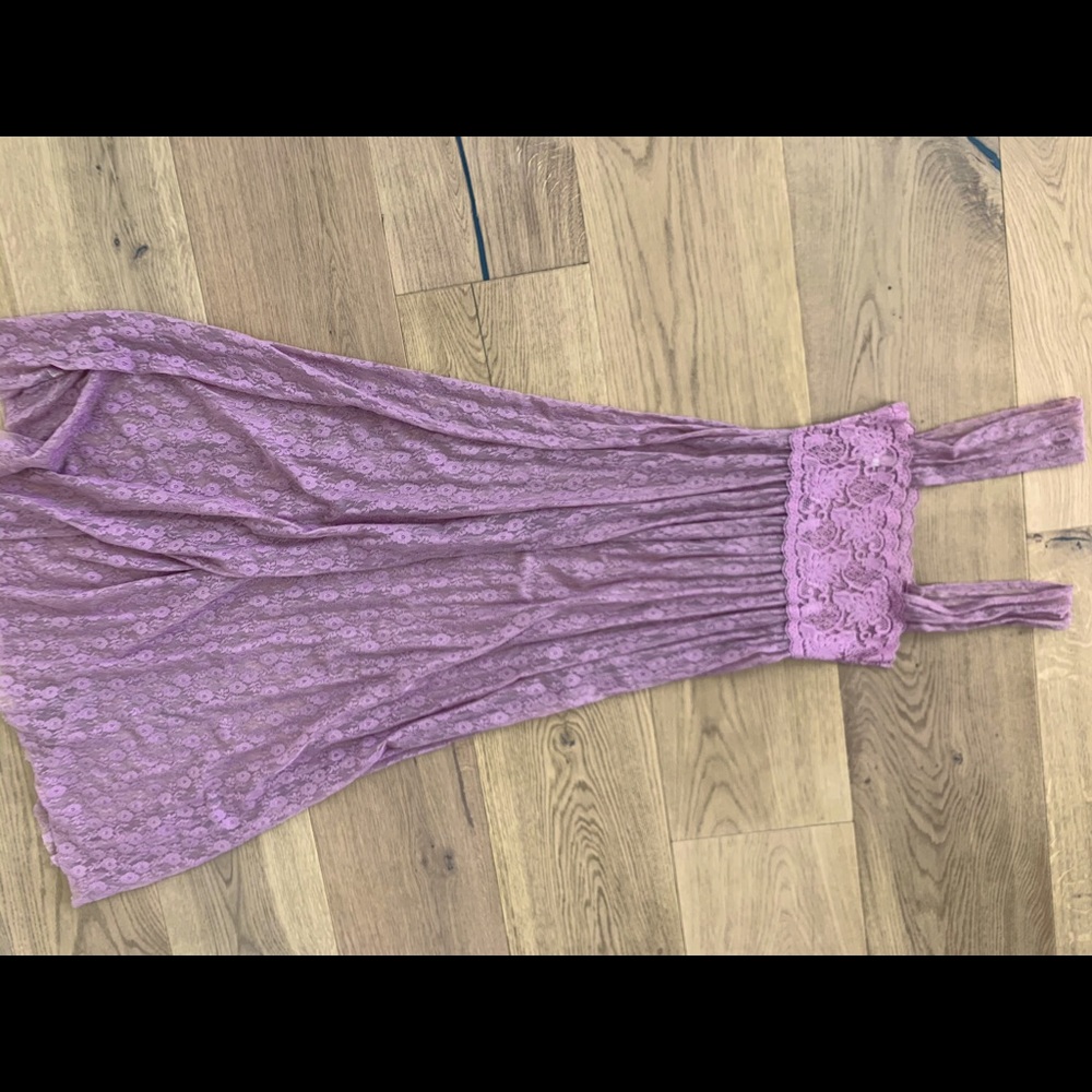 Free people sheer lace maxi dress